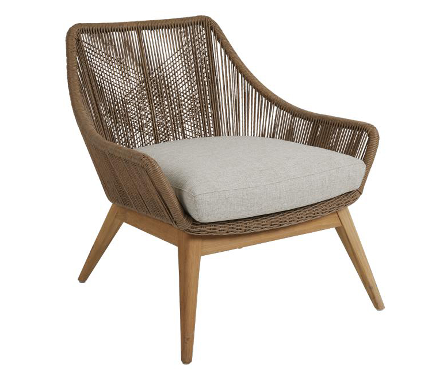 Garten Loungegruppe Hassel Polyrattan Teakholz