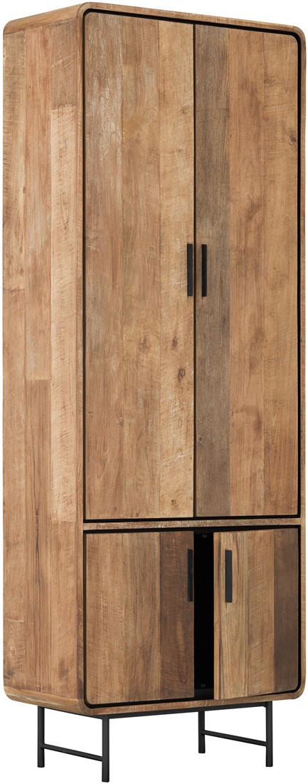 Hochschrank Evo H 220 cm recyceltes Teakholz Schrank