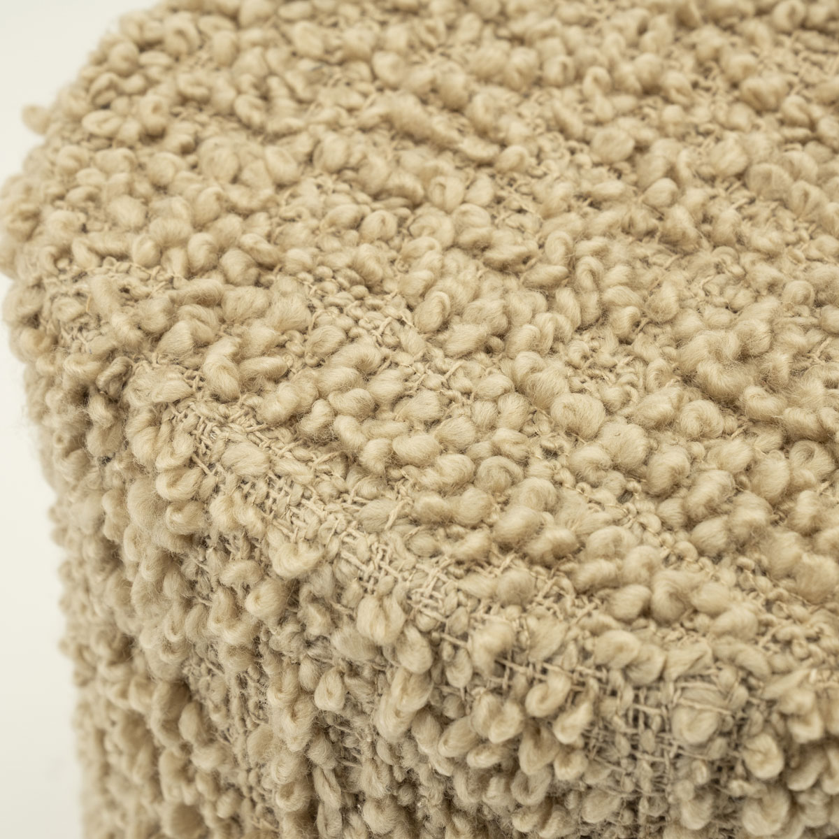 Pouf Vista Ø 40 cm Hocker Sitzhocker beige