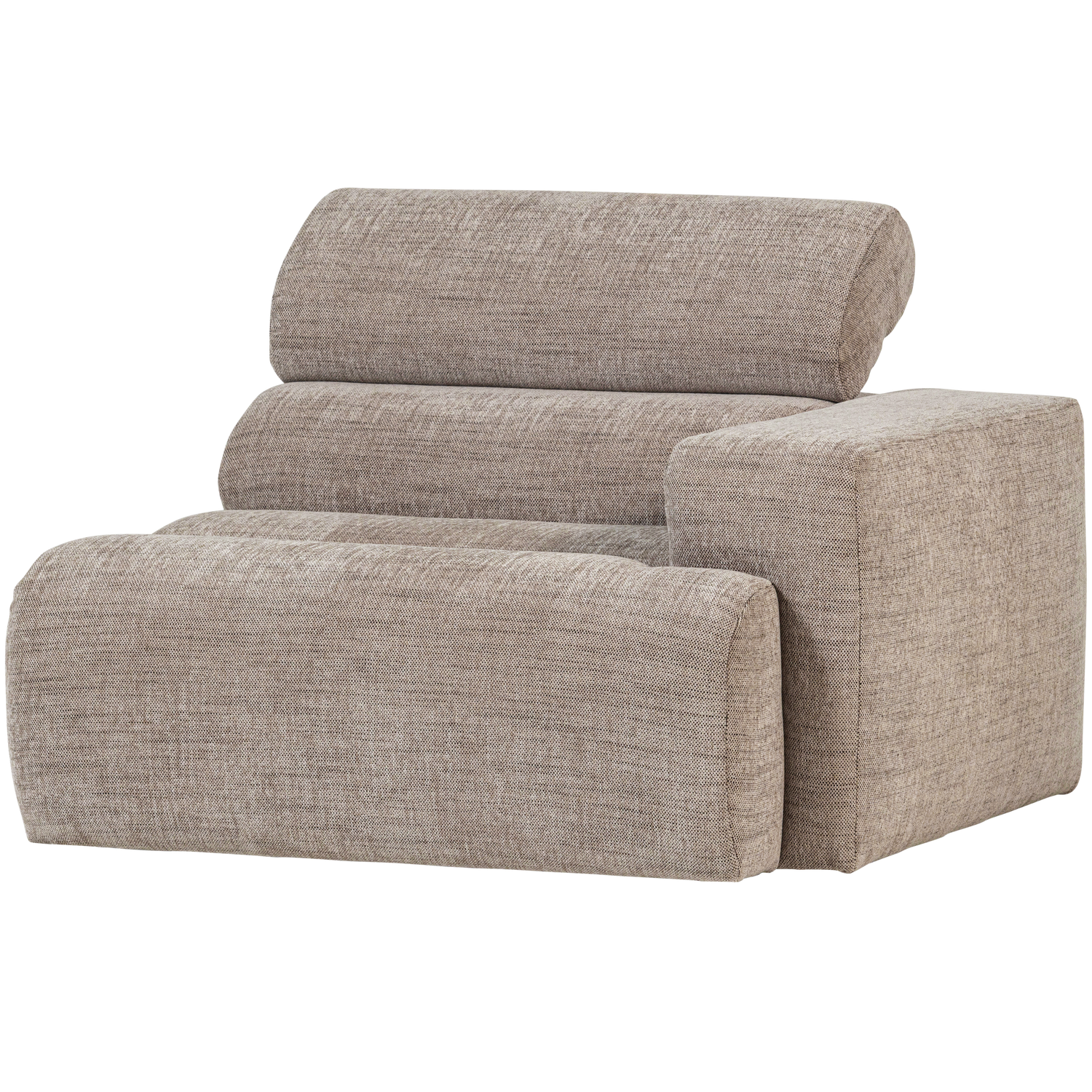 Sofaelement NOVI mit Armlehne rechts Element Webstoff natur melange