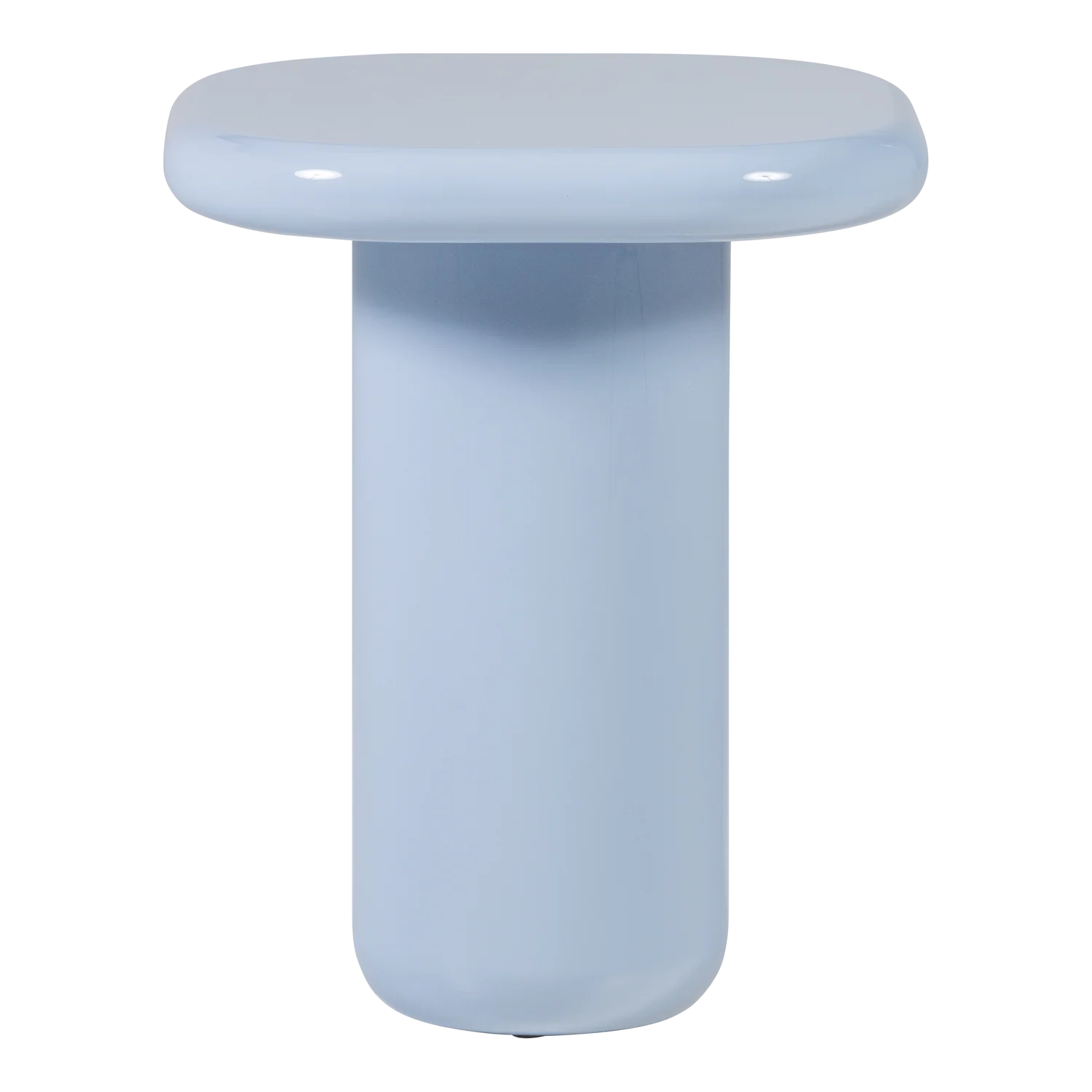 Beistelltisch ZAVA H 61 cm MDF hochglanz hellblau