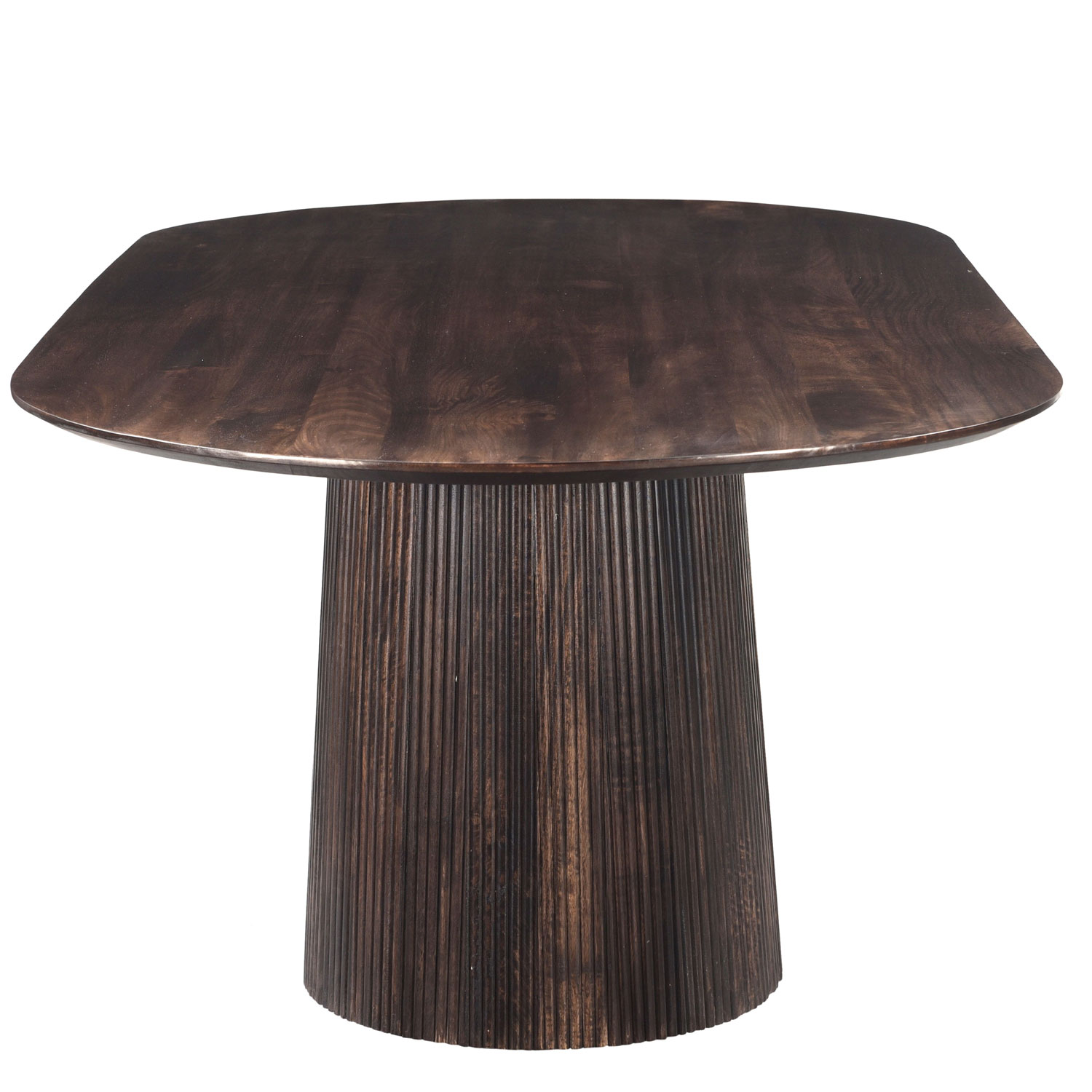 Esstisch Salvator oval 200 x 110 cm Mangoholz wallnuss