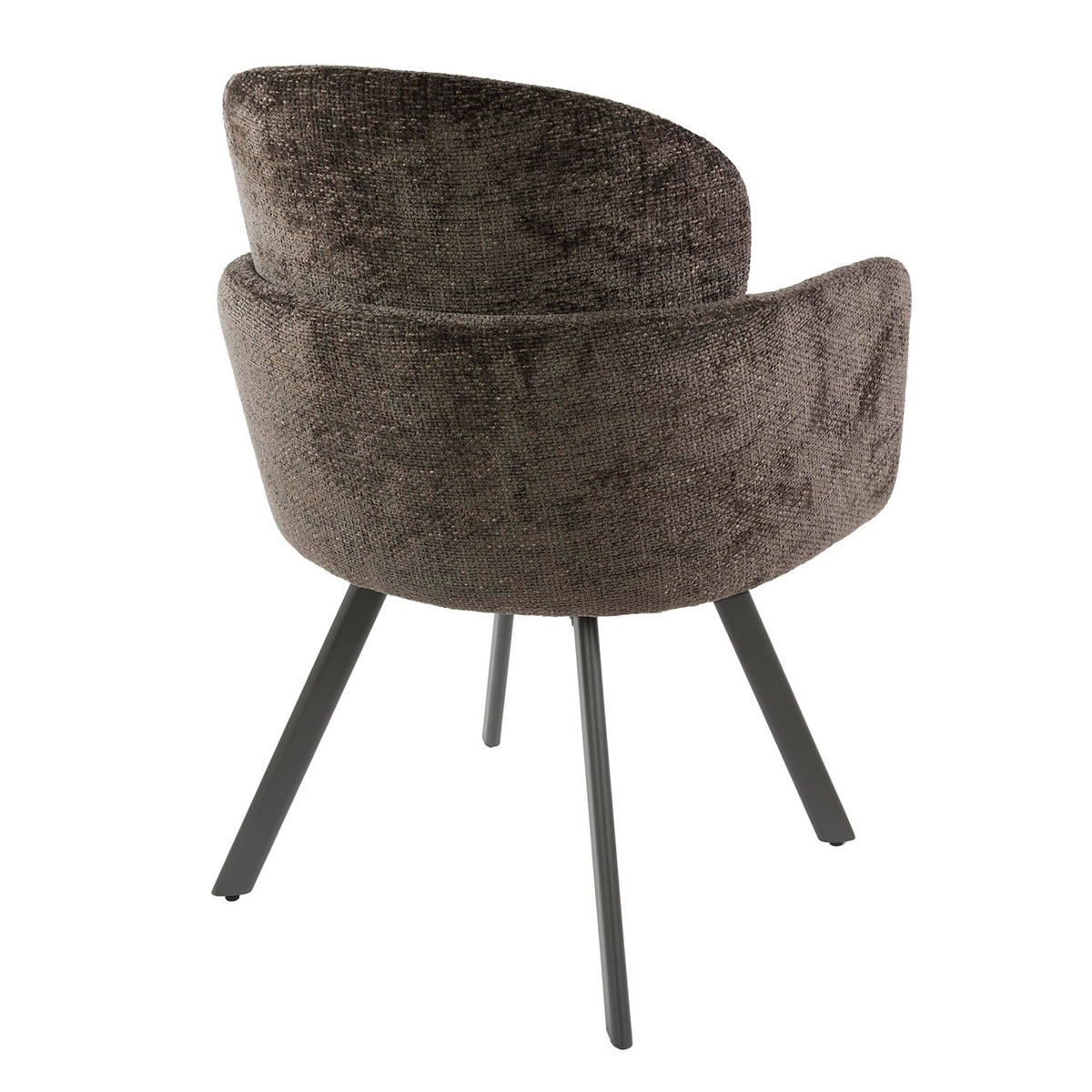 2er Set Armlehnstuhl GRACIA drehbar Chenille Stoff taupe