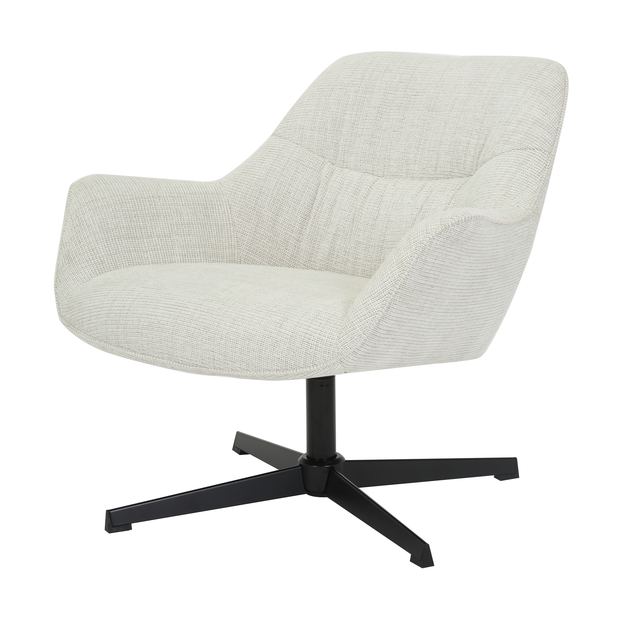 Sessel Daphne mit Armlehnen Drehsessel Stoff greige Relaxsessel Fernsehsessel