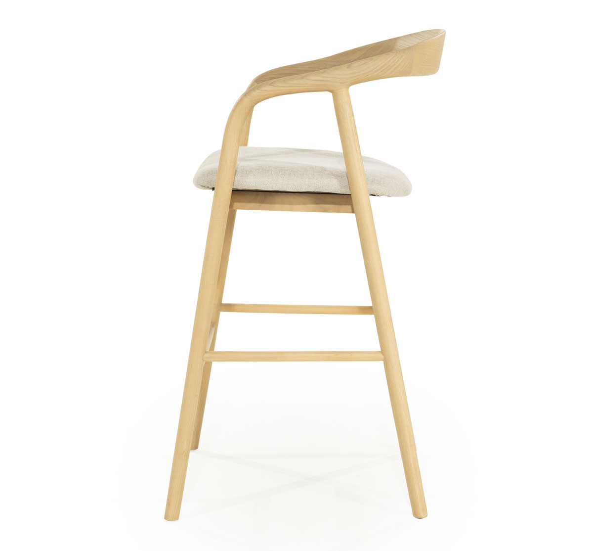 Barstuhl Rayven hoch Barhocker hellbraun Eiche Sitzhöhe 75 cm