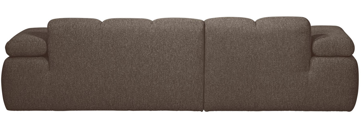 woood Chaiselongue Sofa MOJO links Bouclé braun melange