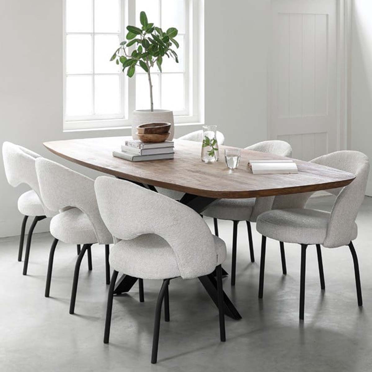 Esstisch Evo oval 260 x 110 cm recyceltes Teakholz