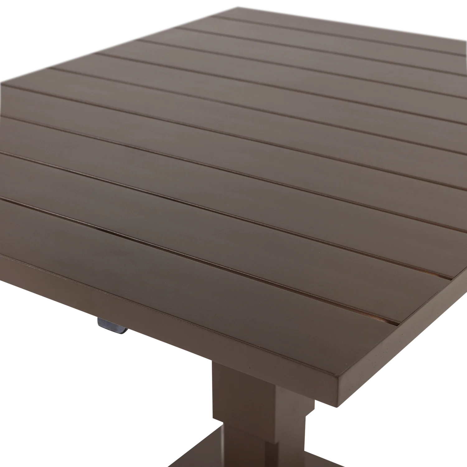 Gartentisch TESSO höhenverstellbar 100 x 80 cm Aluminium braun