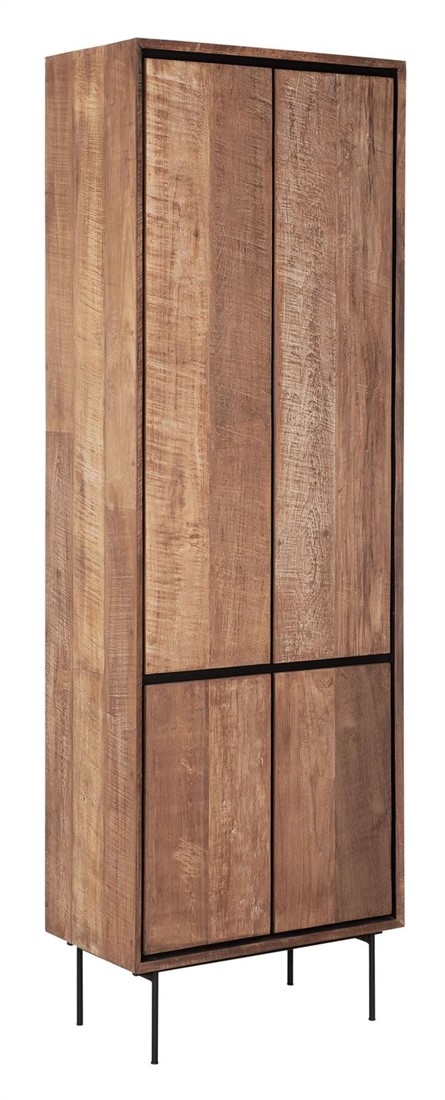 Hochschrank Metropole H 210 cm recyceltes Teakholz Schrank