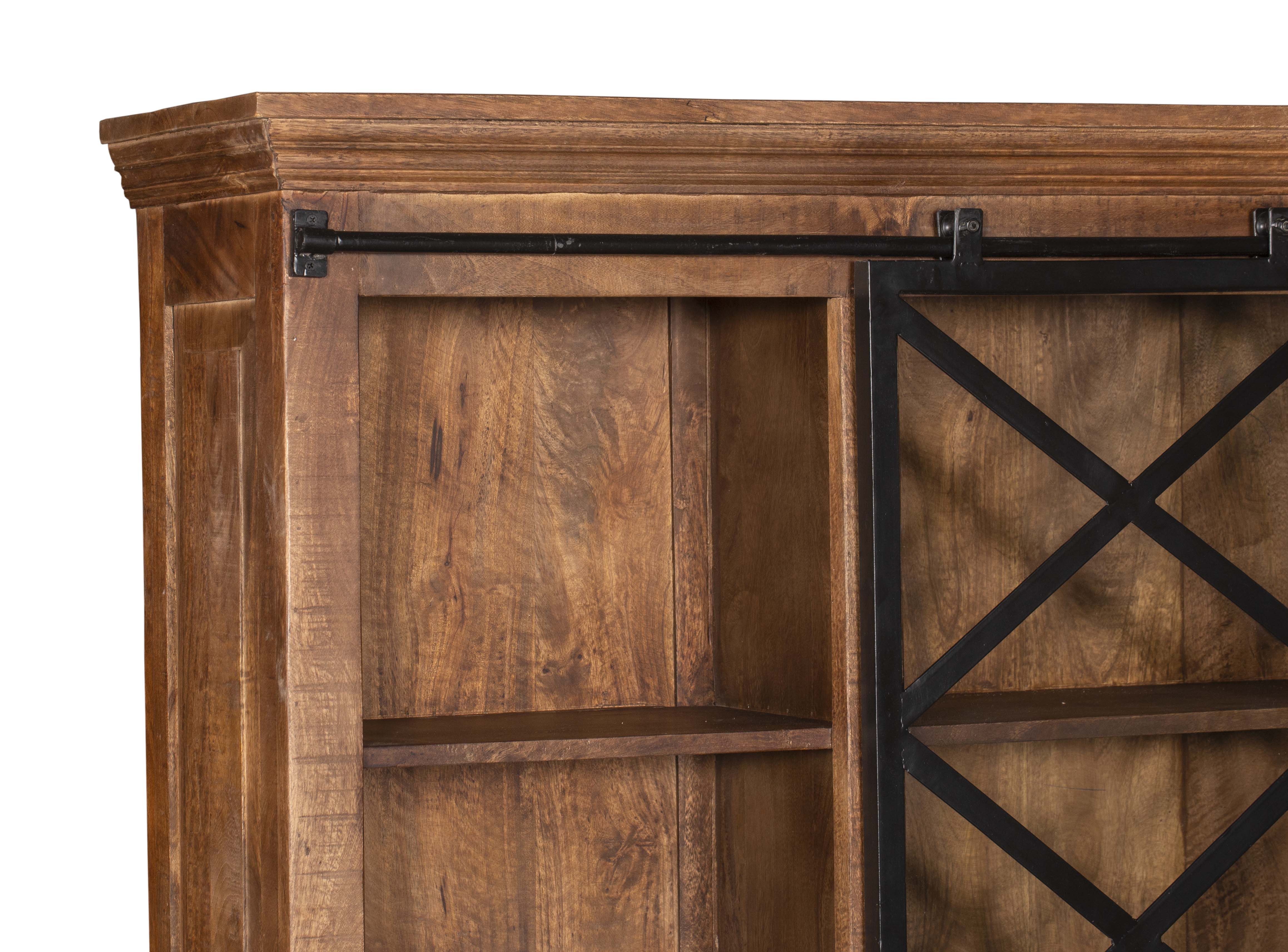 Mango Holz Buffetschrank Tamar 200 cm breit Metall