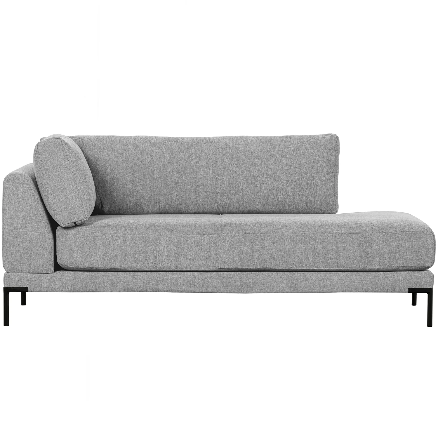 Lounge Element Couple rechts Chenille Stoff hellgrau Couch Sofa