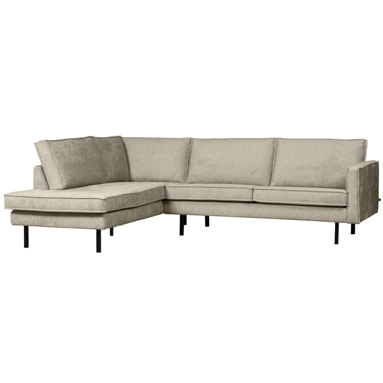 Eckgarnitur Rodeo Struktur Samt wheatfield Couch Sofa Ecksofa Longchair links
