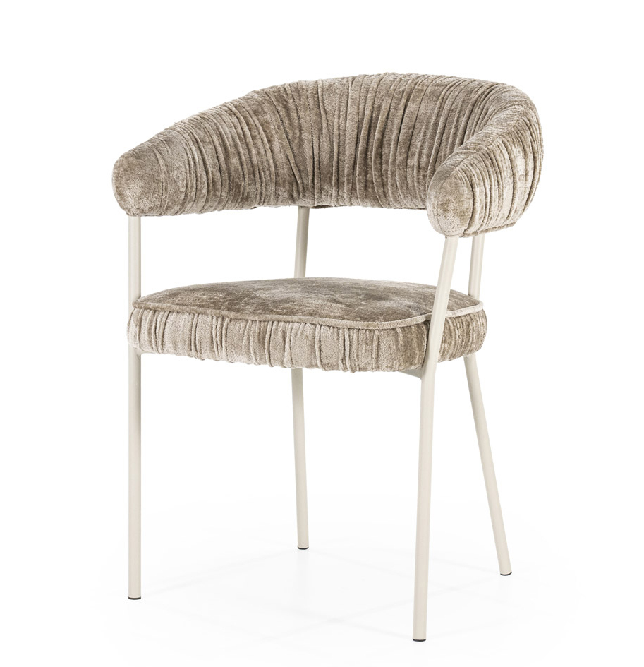 Esszimmerstuhl LIZZY taupe Stoff Femme
