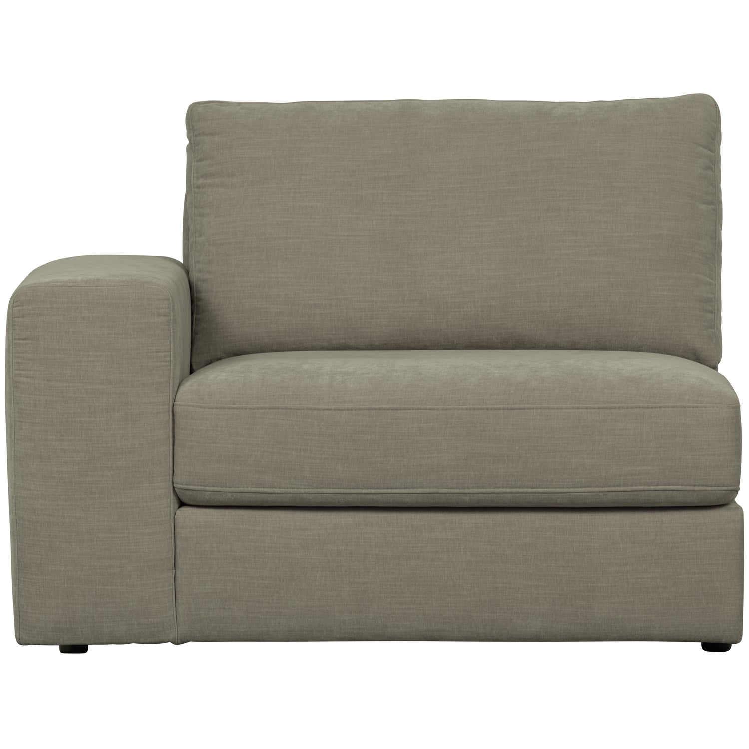 Sofaelement FAMILY mit Armlehne links Element Webstoff warmes grau
