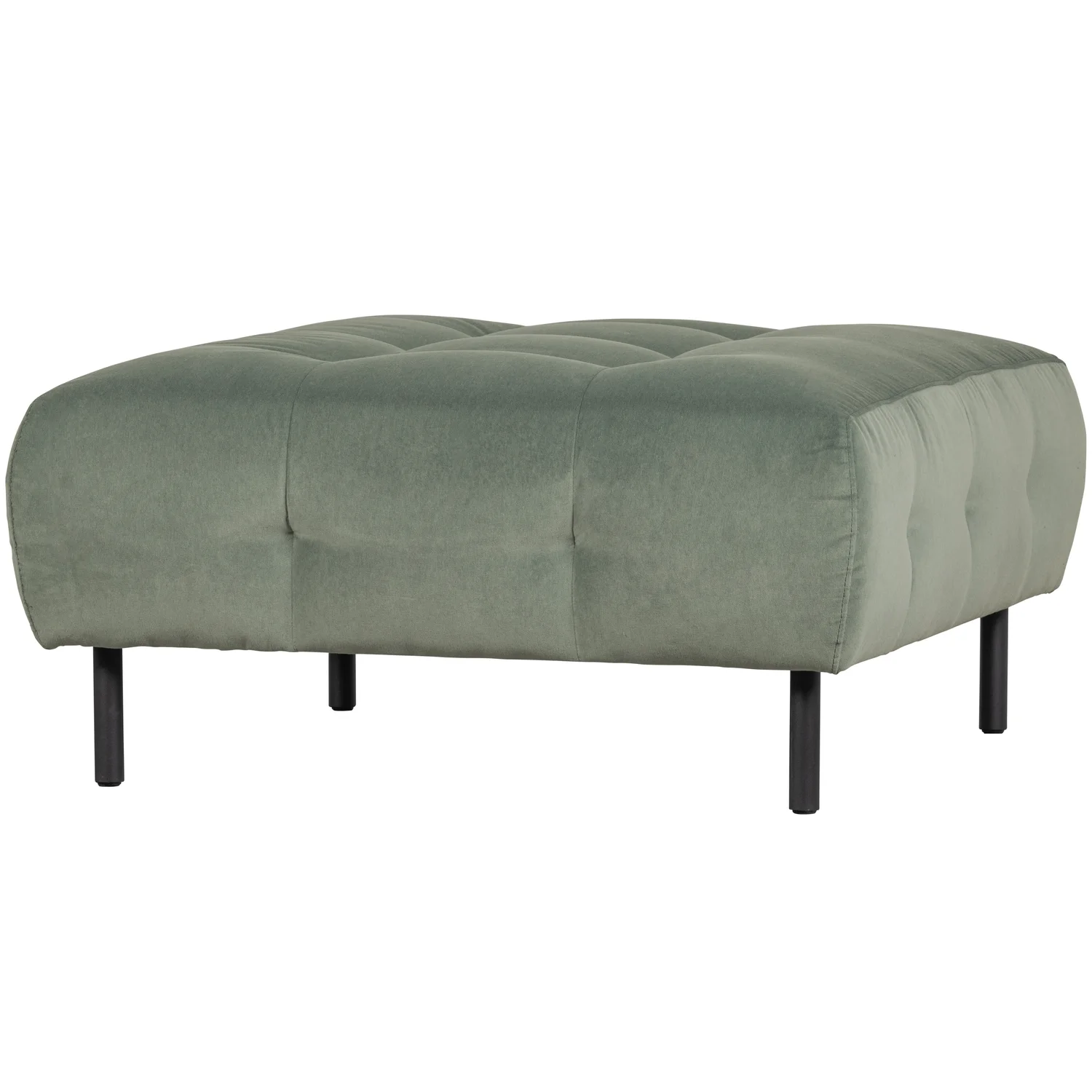 Pouf LLOYD 90 x 90 cm Hocker Sitzhocker Samt Velvet wasserpflanze