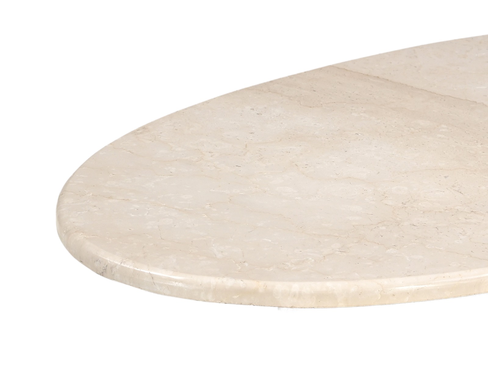 Couchtisch Bottecino oval 120 x 65 cm Mangoholz braun Marmor