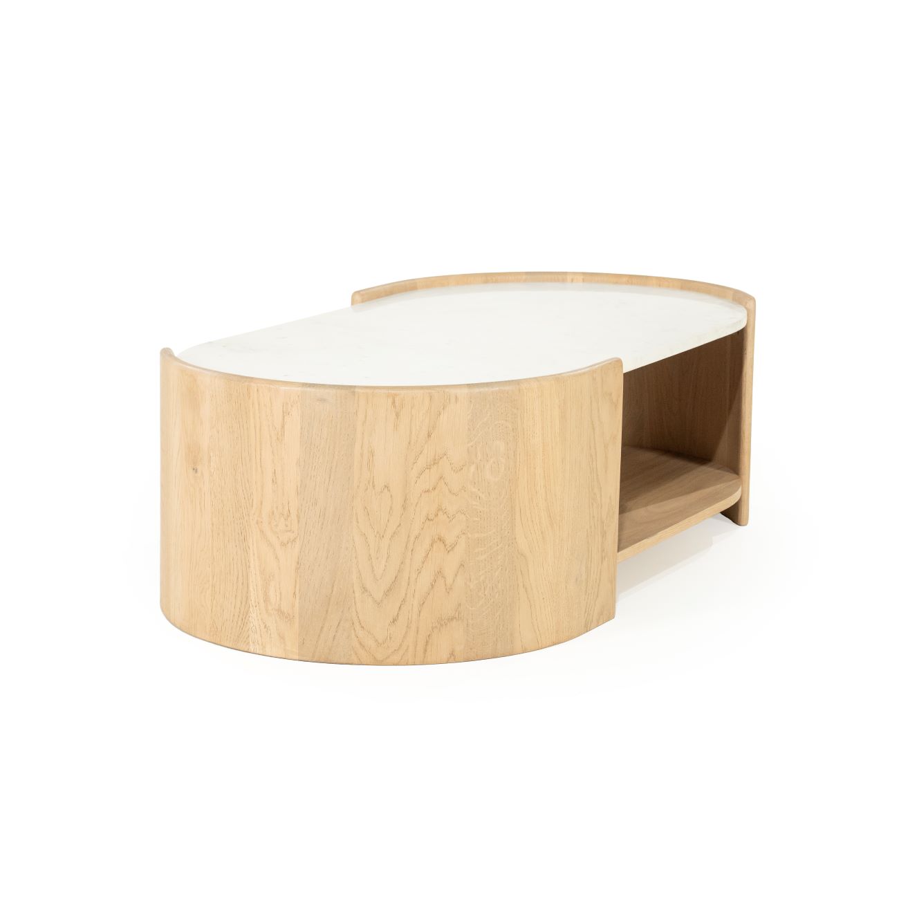 Couchtisch DON Eiche Marmor natur