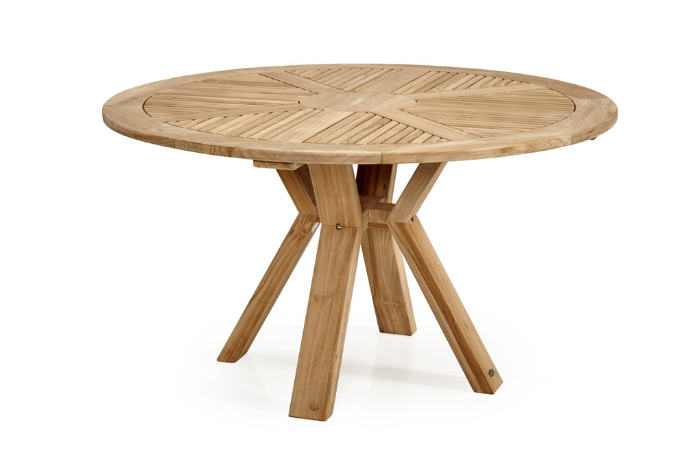 Gartentisch 130 cm rund Teakholz CIRCUS natur