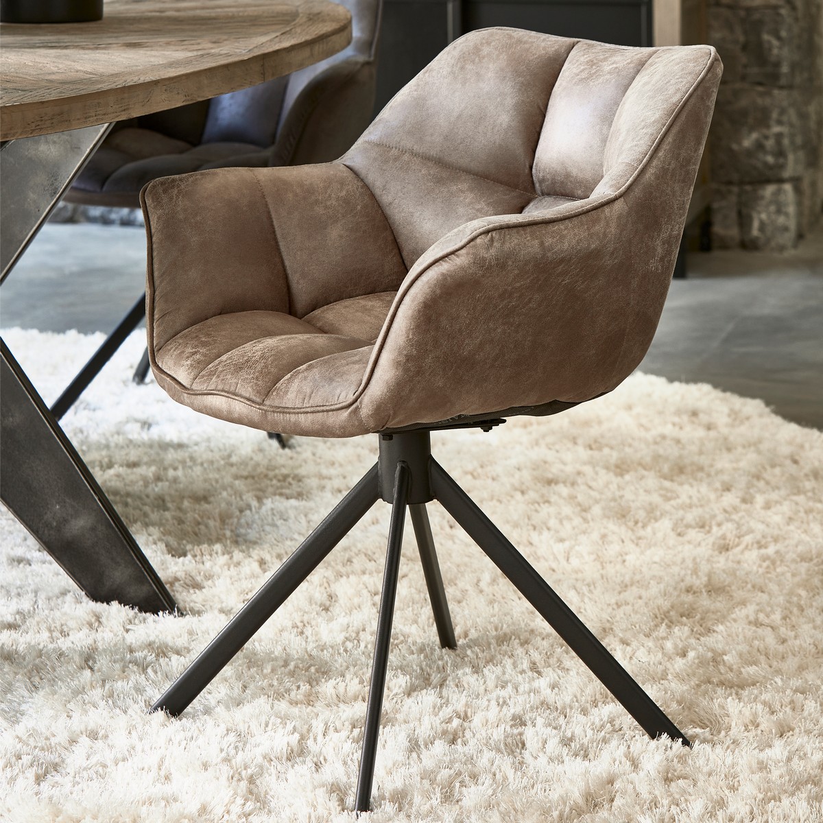 Rivièra Maison CARNABY Armlehnstuhl drehbar Pellini Coffee