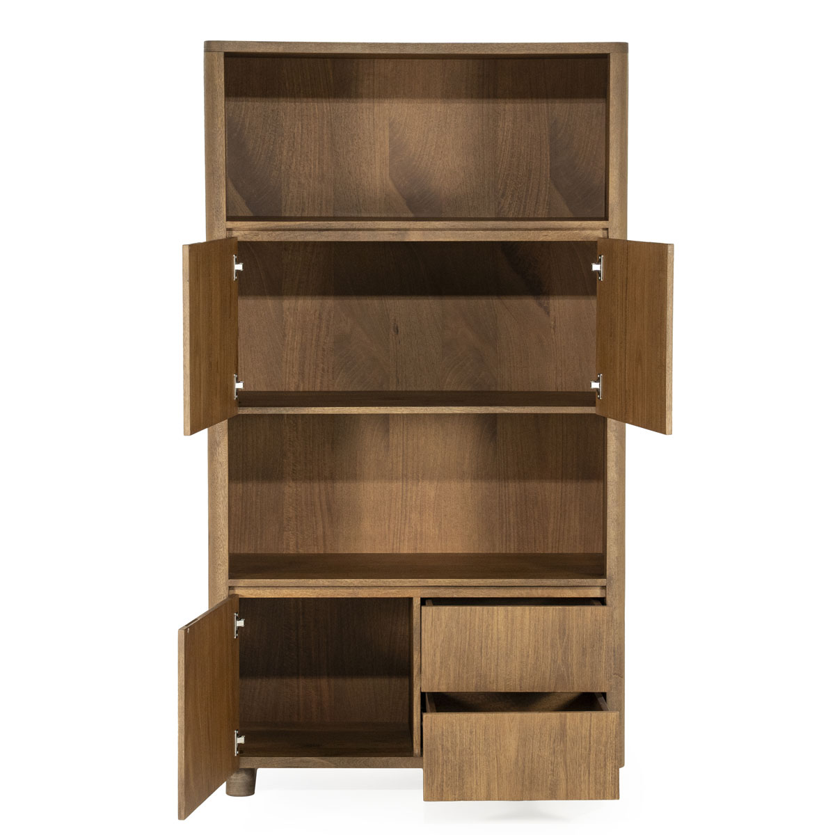 Highboard Schrank Regal Edward mit 3 Türen Mango Holz  
