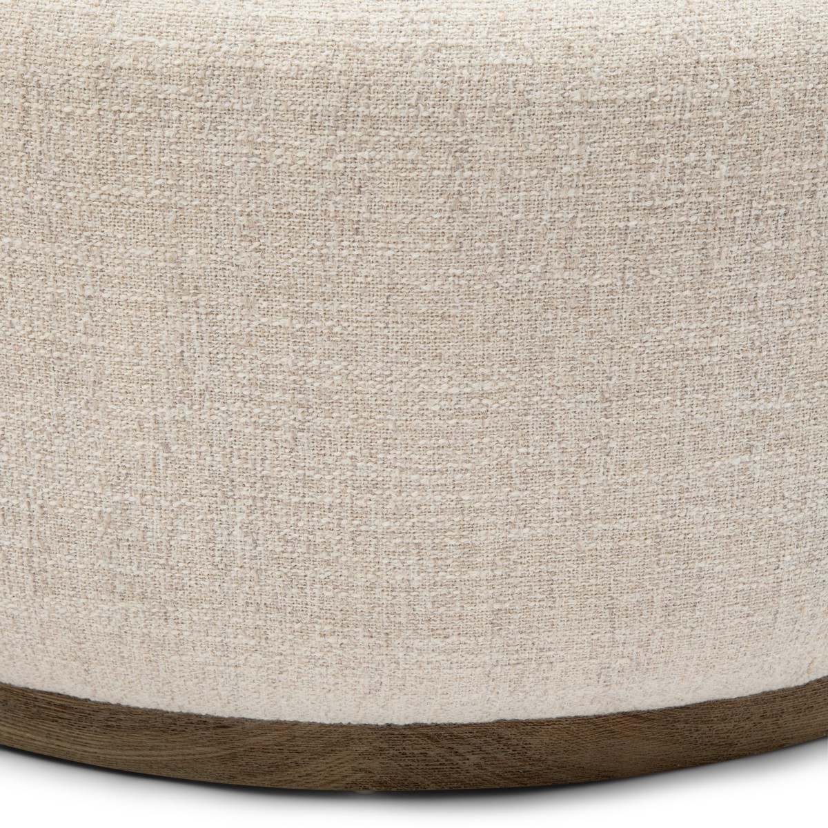 Rivièra Maison Pouf Babylon mit Tablett Large Weiß/Natur