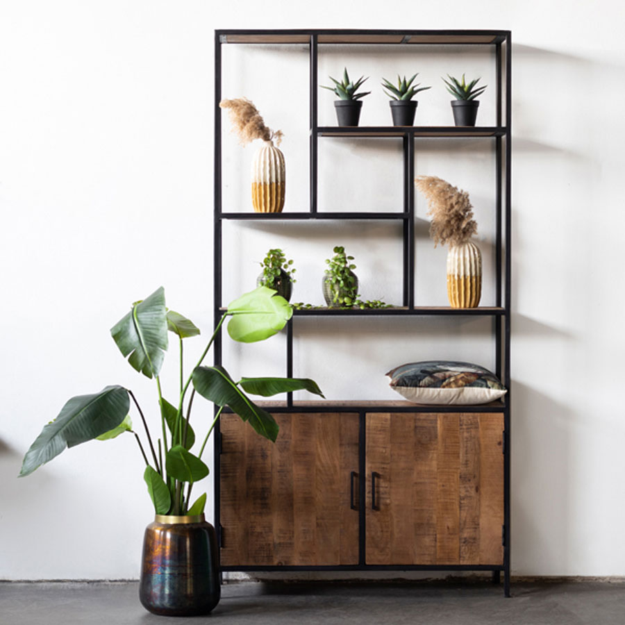 Industrie Regal Bücherregal Ruby B 110 cm Mango Holz