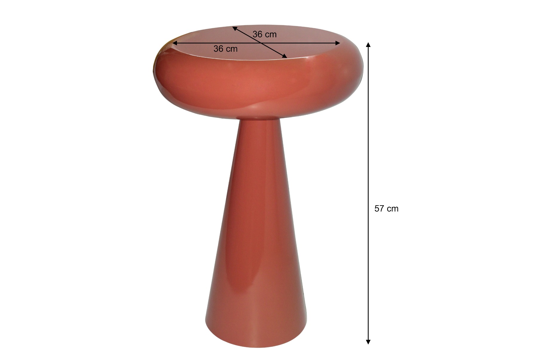 Beistelltisch Sam rund Ø 36 cm Metall amber Anstelltisch Sofatisch