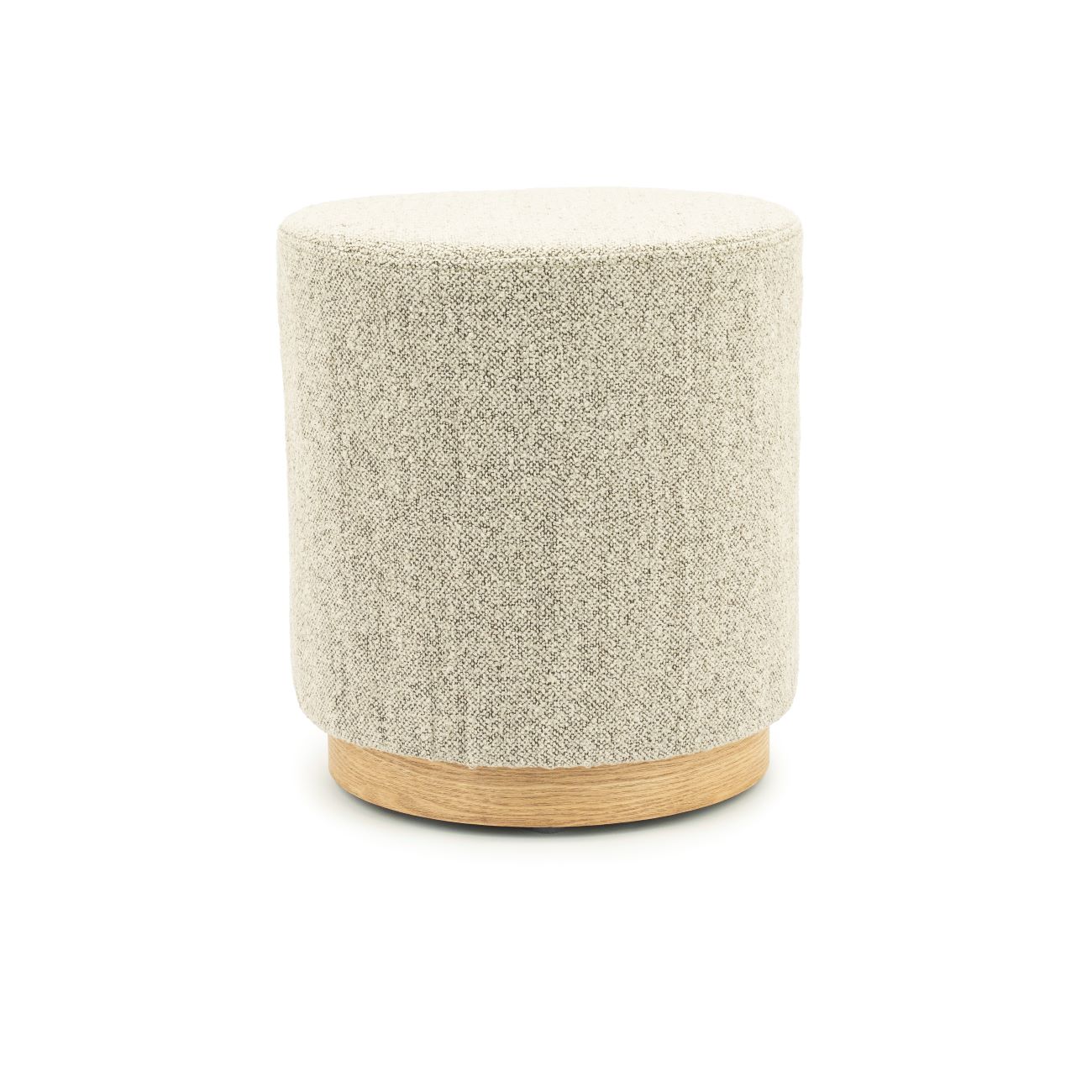 Pouf Sitzhocker Sitzpouf rund taupe 41 cm