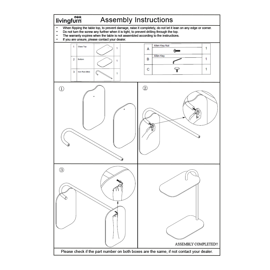 Zeitungsständer Amy H 65 cm Glas Ablagefläche Metall beige Beistelltisch