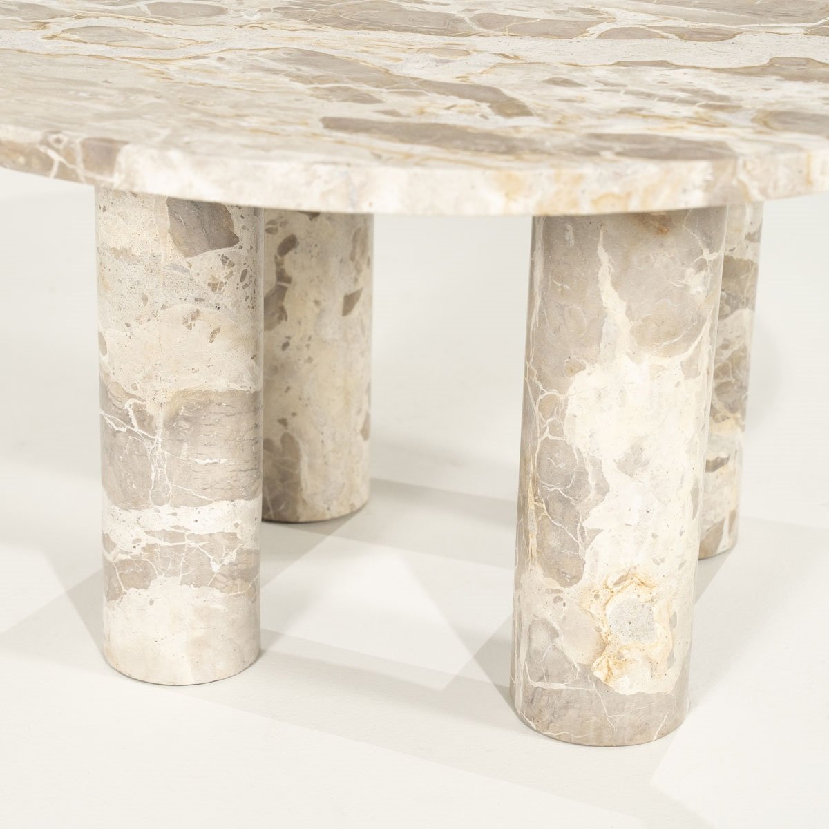 Couchtisch Marmo Ø 70 cm Marmor beige 