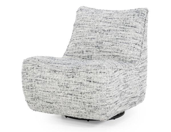 Lounge Sessel Loys stoffbezogen grau Drehsessel