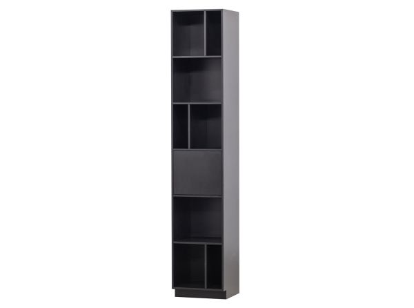 woood Bücherregal Regal Finca H 210 cm Kiefernholz tiefschwarz