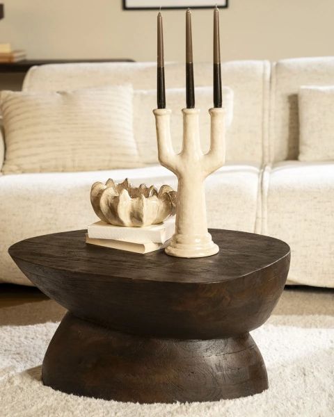 Couchtisch Cobble 75 x 59 cm Mangoholz braun
