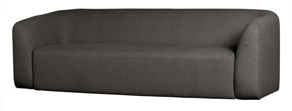 3 Sitzer Sofa Sloping Webstoff Chenille grau/schwarz melange