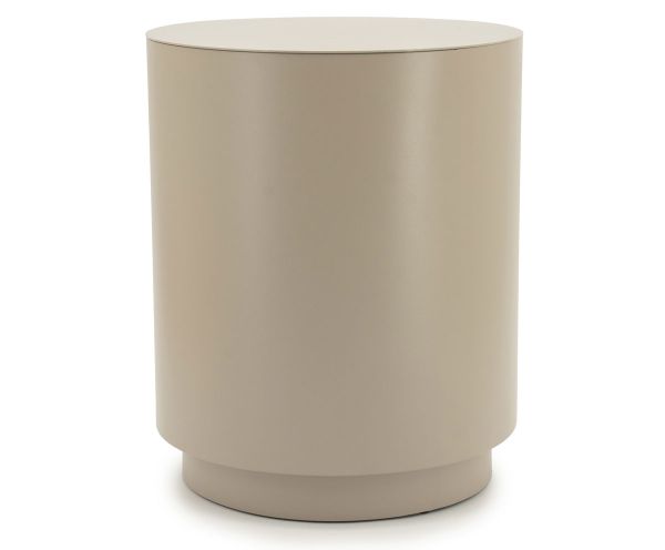 Beistelltisch Mesita Ø 37 cm Metall taupe
