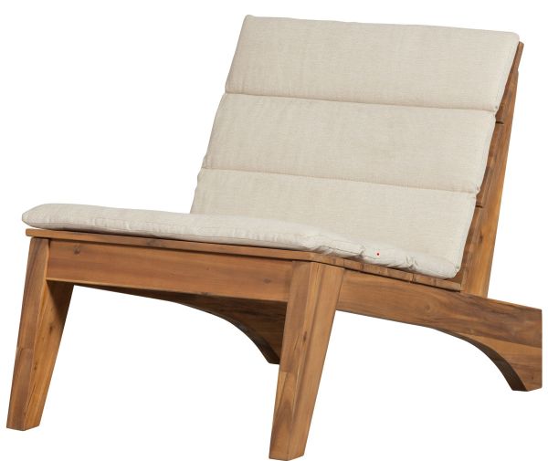 Sessel KENAI Akazienholz natur mit Sitz- und Rückenkissen