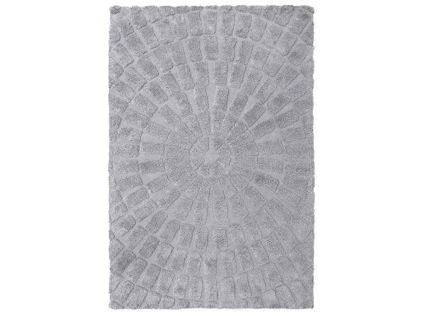 Teppich Sunburst 300 x 200 cm grau Baumwolle Carpet