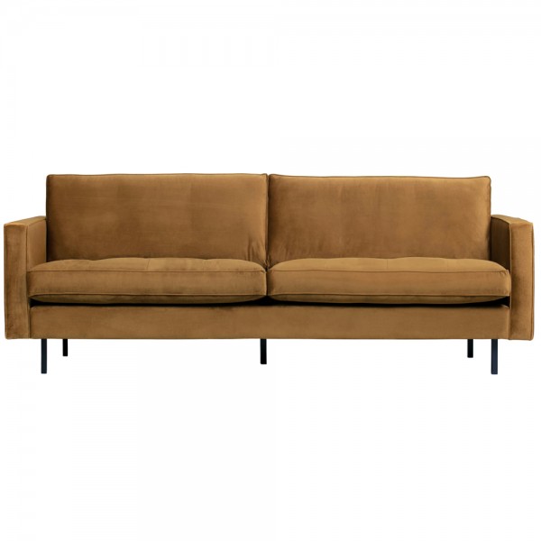 2,5 Sitzer Sofa Rodeo Classic Samt honiggelb Couch Loungesofa Couchgarnitur