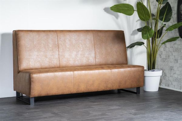 Esstischbank Jelle 200 cm cognac Leder