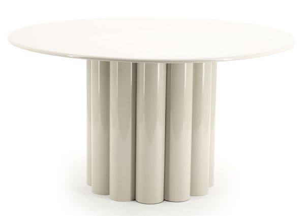 Couchtisch Olympa Ø 63 cm Metall beige