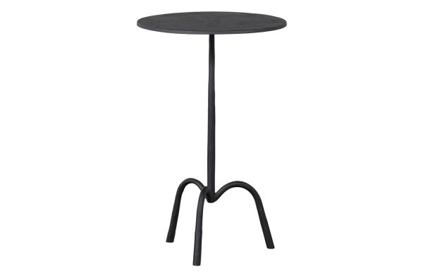 Beistelltisch Trey Ø 38 cm rund Metall schwarz Anstelltisch Tisch