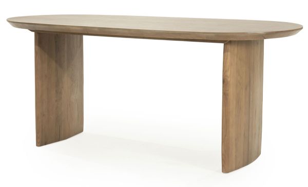 Esstisch Dex oval 180 x 90 cm Eichenholz Furnier dunkelbraun