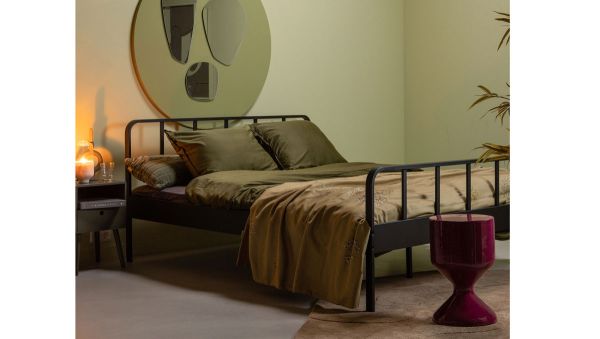 Doppelbett Mees schwarz 200 x 160 cm Metallbett Bett