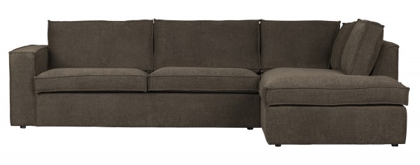 Woood Ecksofa Freddie braun Chaiselongue rechts