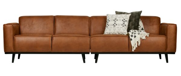 4 Sitzer Sofa STATEMENT Eco Leder cognac Couch 280 cm