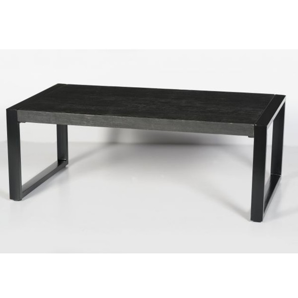 Couchtisch Norris 110 x 60 cm Mango Massivholz Metall schwarz