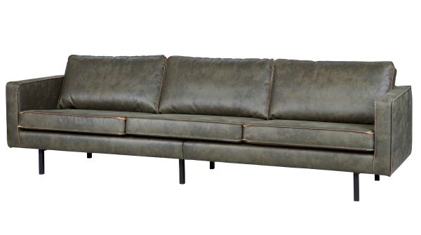 3 Sitzer Sofa RODEO recyceltes Leder armygrün