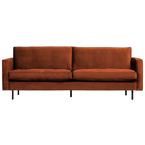 2,5 Sitzer Sofa Rodeo Classic Samt rostfarben Couch Loungesofa Couchgarnitur