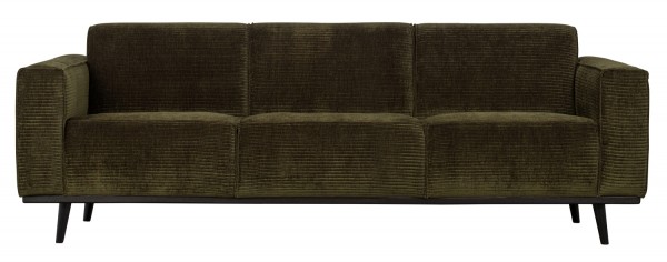 BePureHome 3 Sitzer Sofa Statement Rib Cord warmgrün Couch