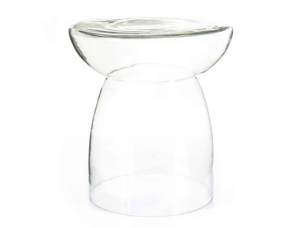 Beistelltisch Koti Ø 38 cm Glas klar Couchtisch
